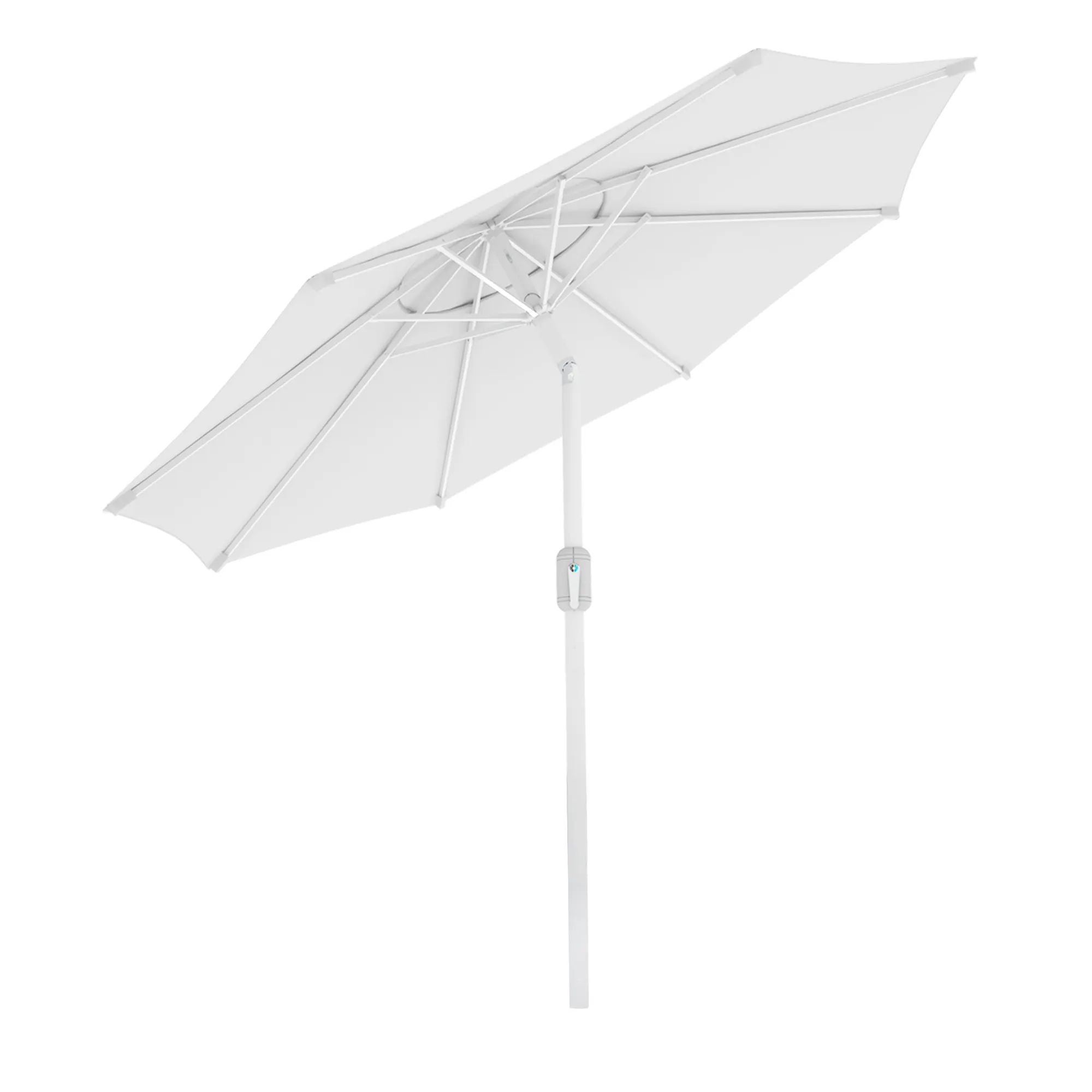 Parasol interpara | 3,5 m, rond, biały | stelaż, biały