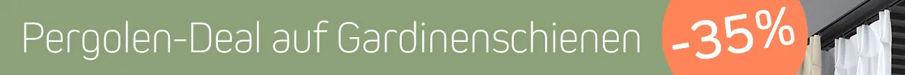35% Rabatt auf Gardinenschienen