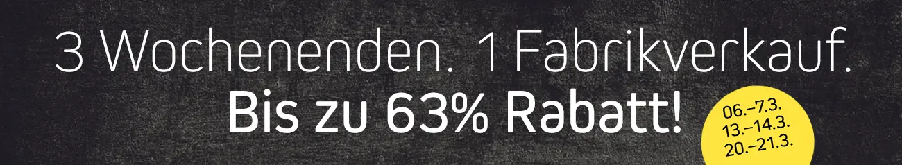 Fabrikverkauf mit vielen Rabatten