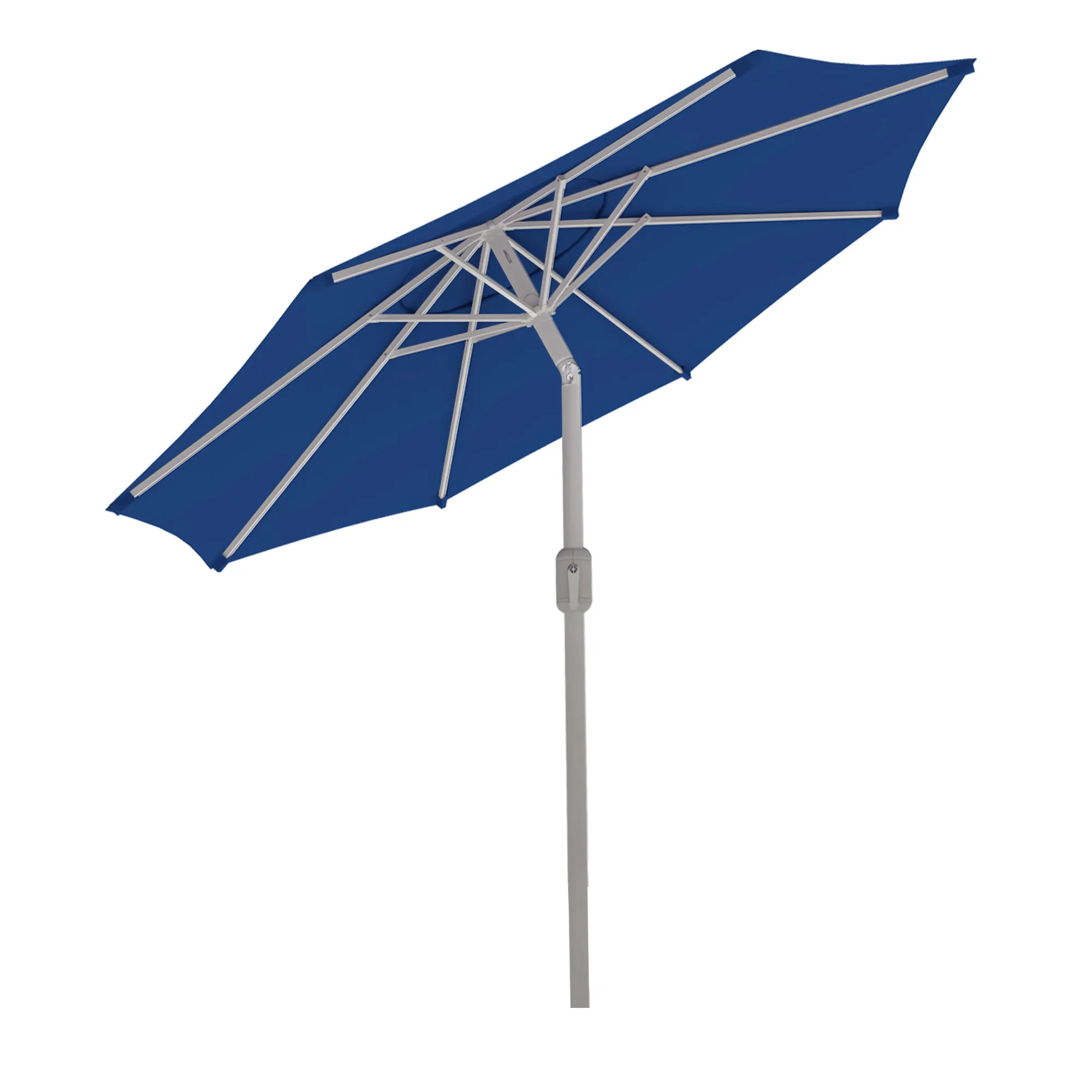 interpara Sonnenschirm | 3,5 m, rund, blau | Gestell, silber