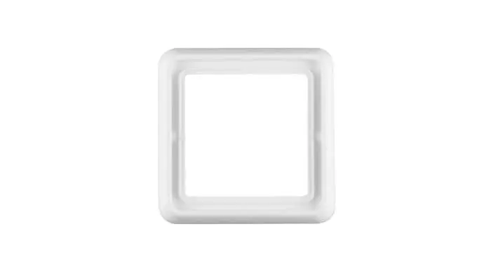 Quadratischer Rahmen für Schalter oder Steckdosen, 1-fach, schlichtes Design