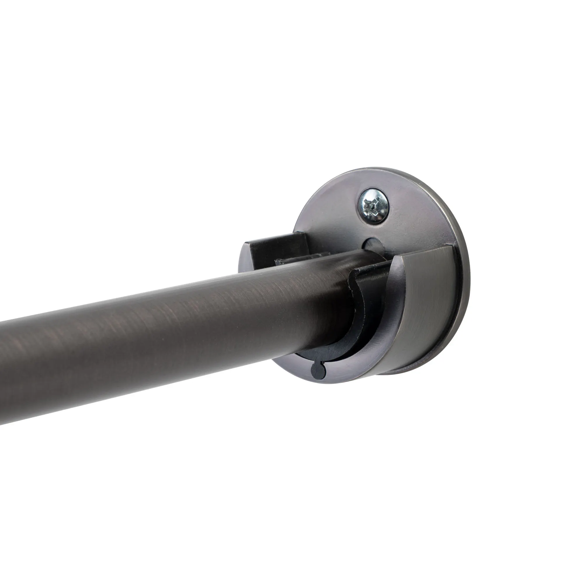 Uchwyt ścienny do karnisza / karnisz z Szyna wewnętrzna | ⌀ 19 mm, antracytowy szczotkowany, 2 sztuki