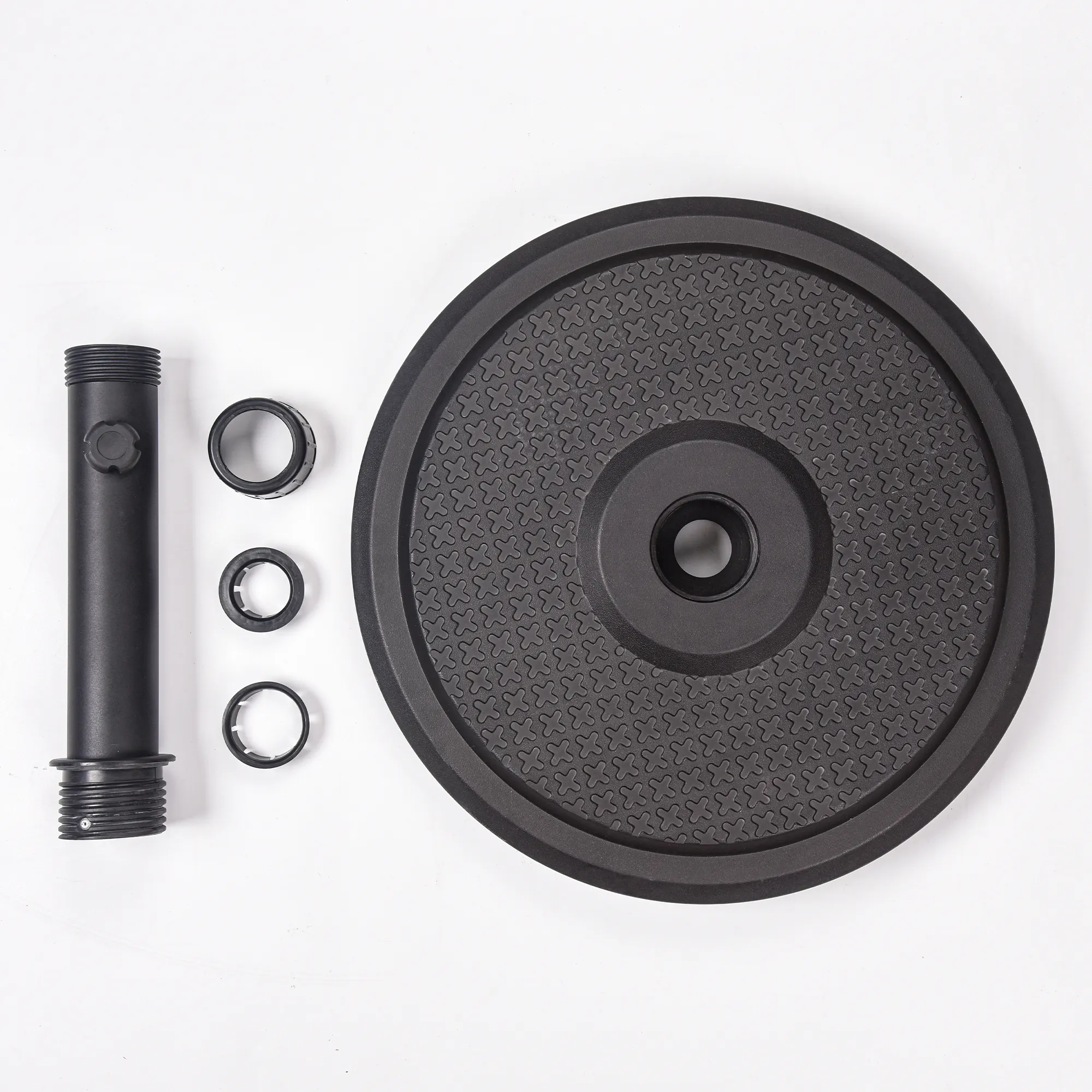 Supporto per ombrellone smontato con tubo e base rotonda per stabilità