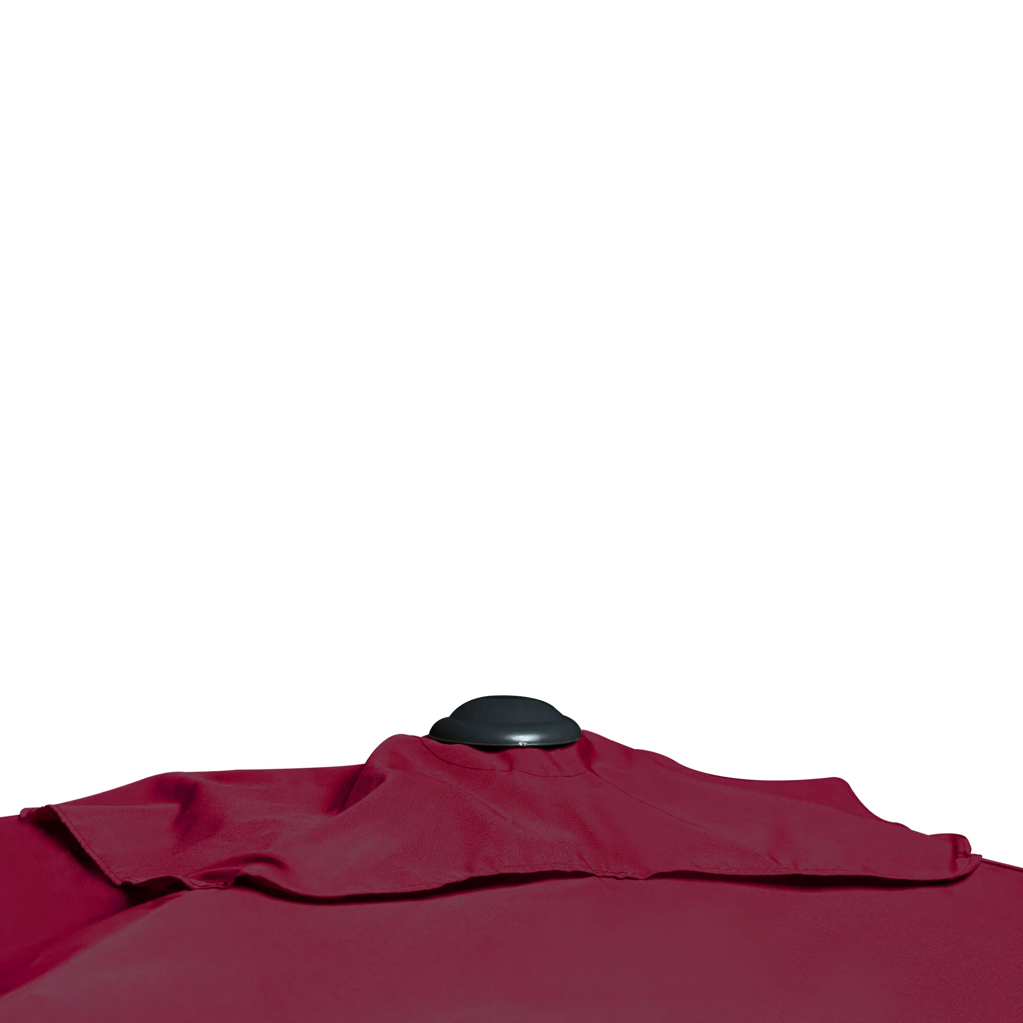 Piccolo ombrellone pieghevole con copertura arrotondata e snodo centrale