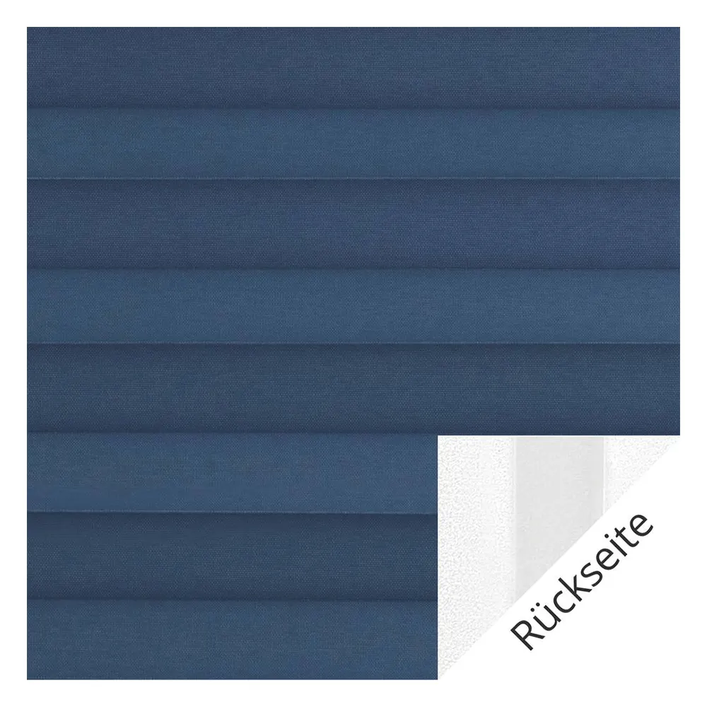 Échantillon tissu pour store plissé sur mesure | 20011 bleu / tamisant / Somnio Perlmutt Black Out