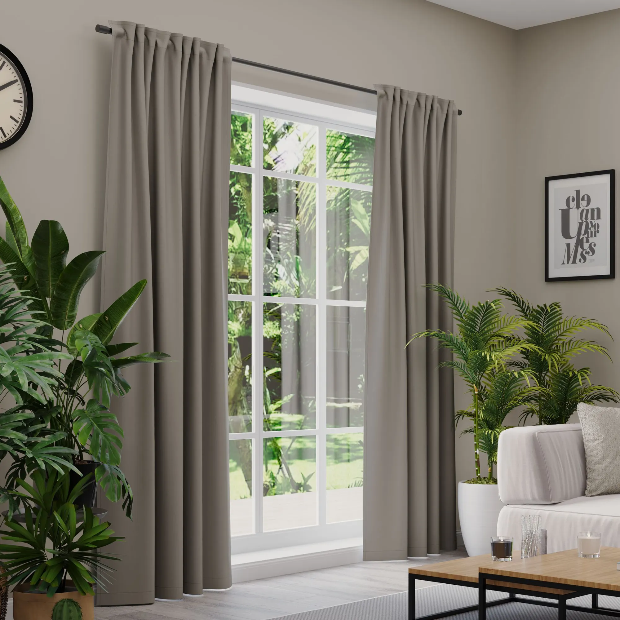 Premium Line Gardinen und Vorhänge | Eclipse, vollverdunkelnd, taupe 