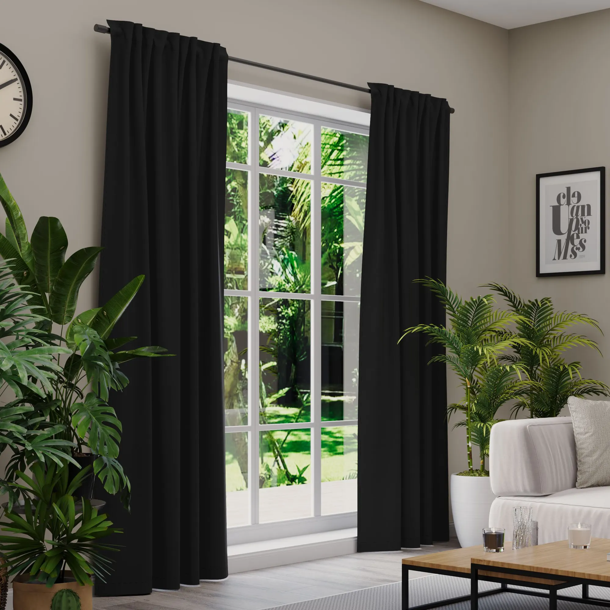Premium Line Gardinen und Vorhänge | Nightfall, verdunkelnd, schwarz