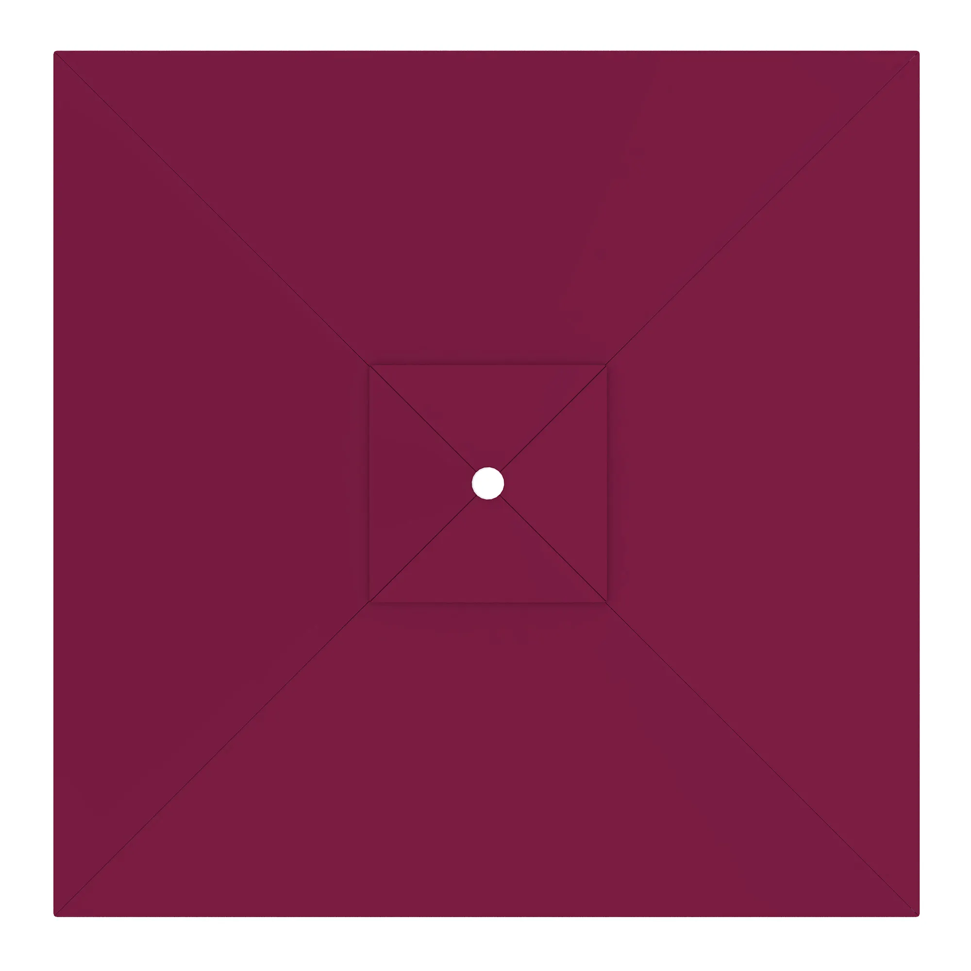 Sonnenschirm Bespannung für interpara Sonnenschirm | 3 x 3 m, quadratisch, bordeaux