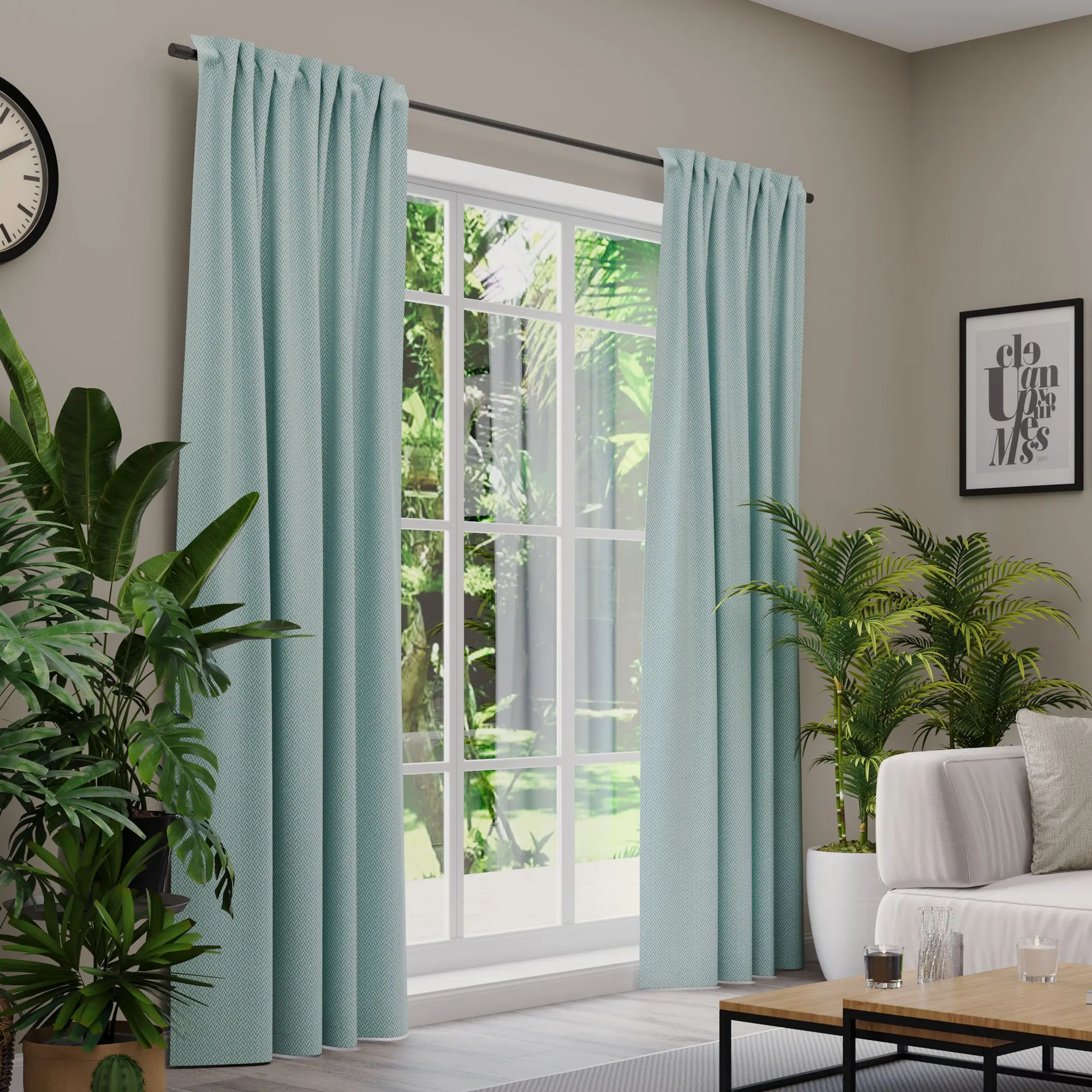 Premium Line Gardinen und Vorhänge | Boho, blickdicht, türkis 