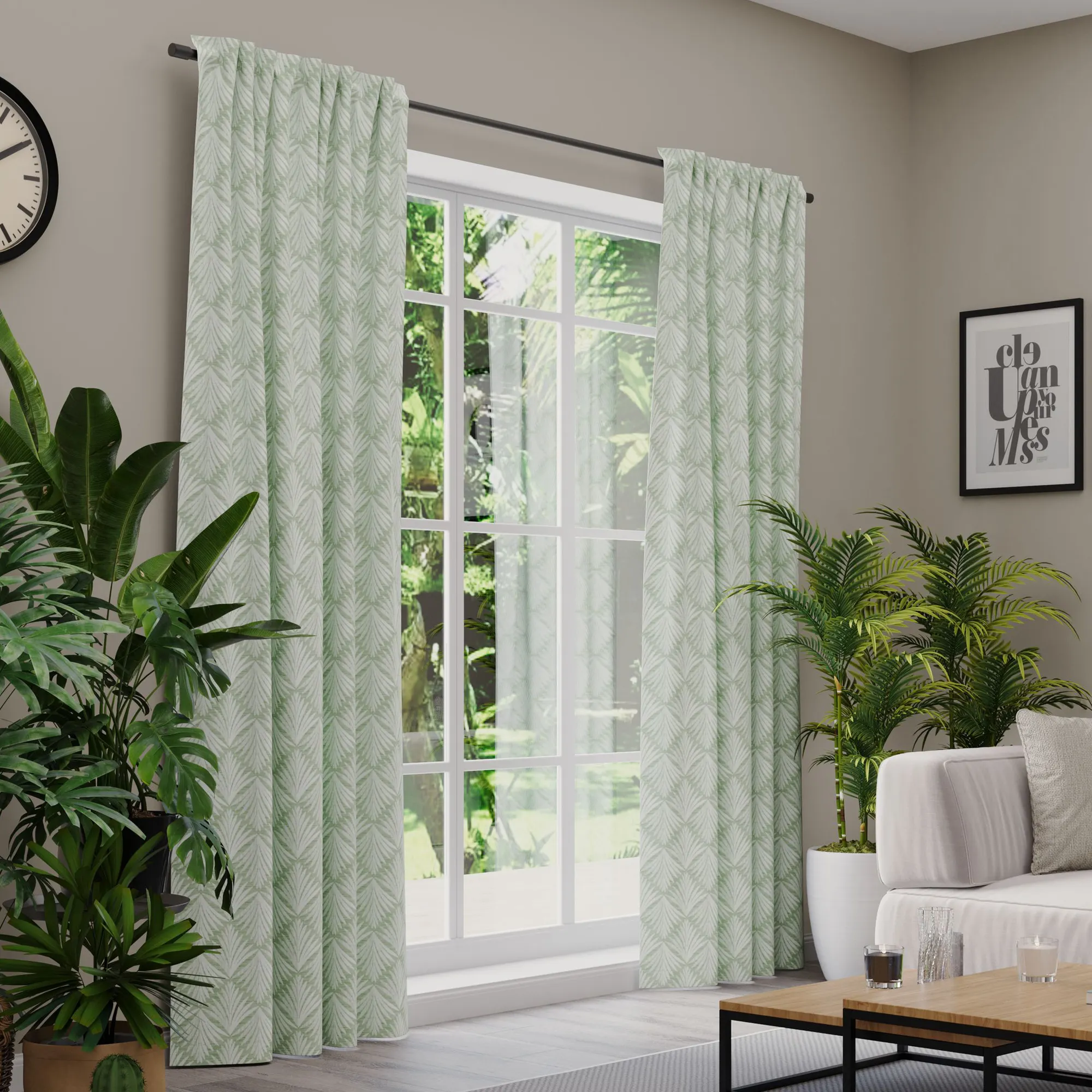Premium Line Gardinen und Vorhänge | Shiny Palace, blickdicht, mint 