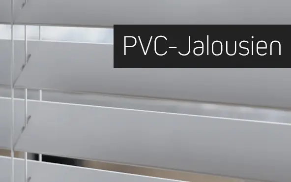 PVC-Jalousien mit horizontalen Lamellen für Lichtregulierung und Sichtschutz