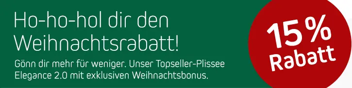 Adventswochen - 15% auf unseren Topseller Elegance Plissee 2.0