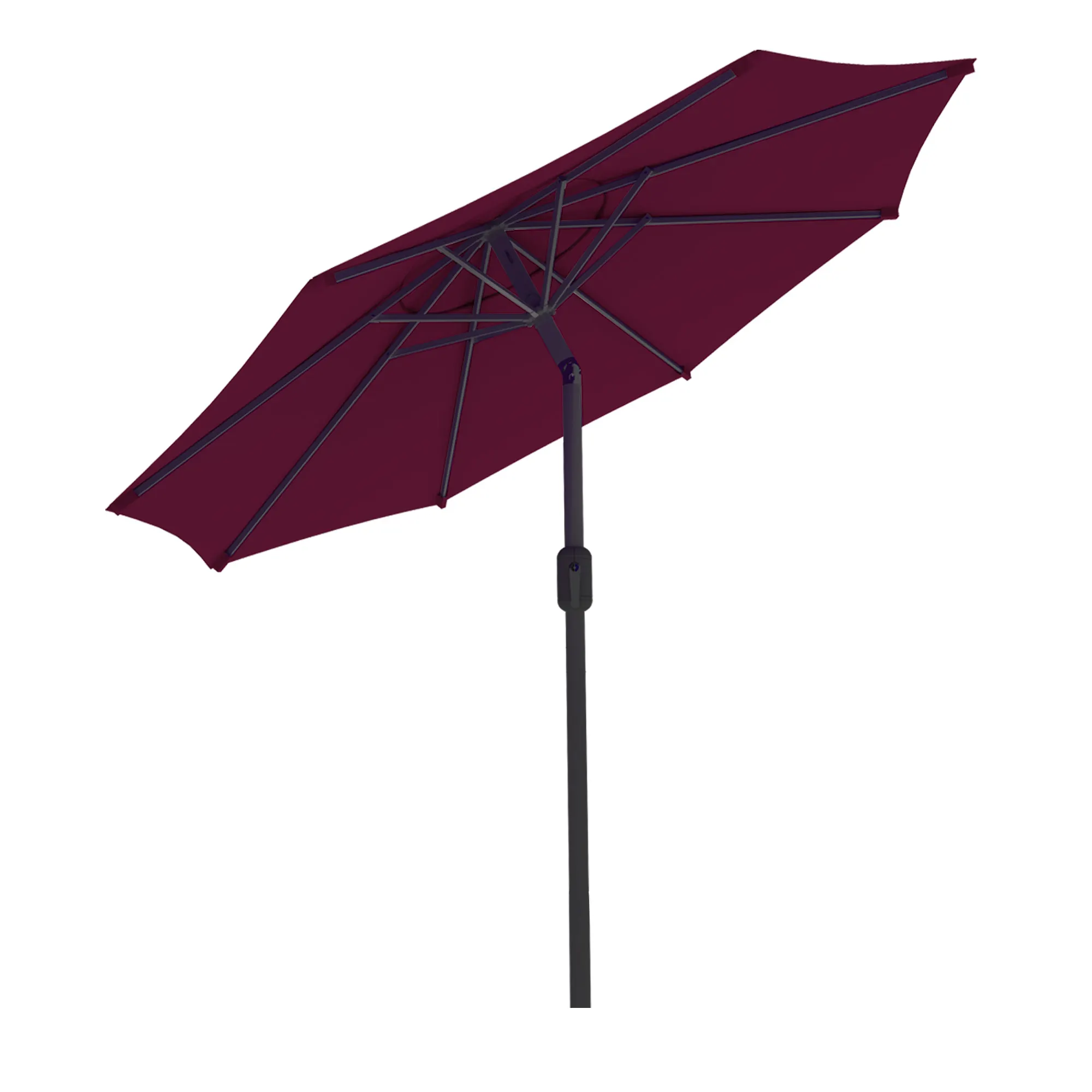 Parasol interpara | 3,5 m, rond, bordeaux | armature, anthracite