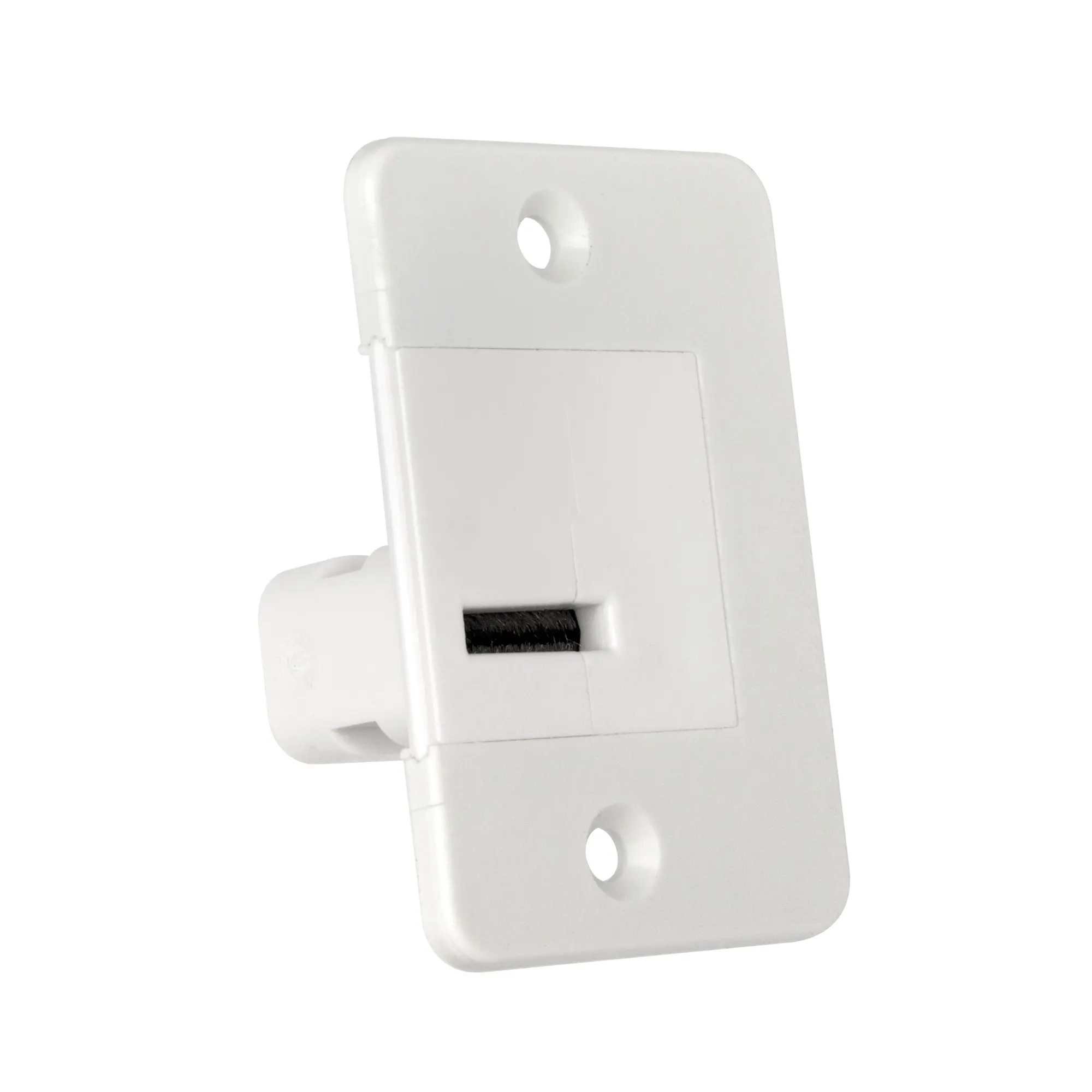 Coperchio di chiusura per avvolgibili con guida per cinghia e fori di fissaggio