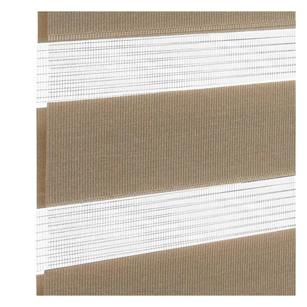 Échantillon tissu pour store enrouleur jour nuit sur mesure | BH02 brun / translucide / Londres