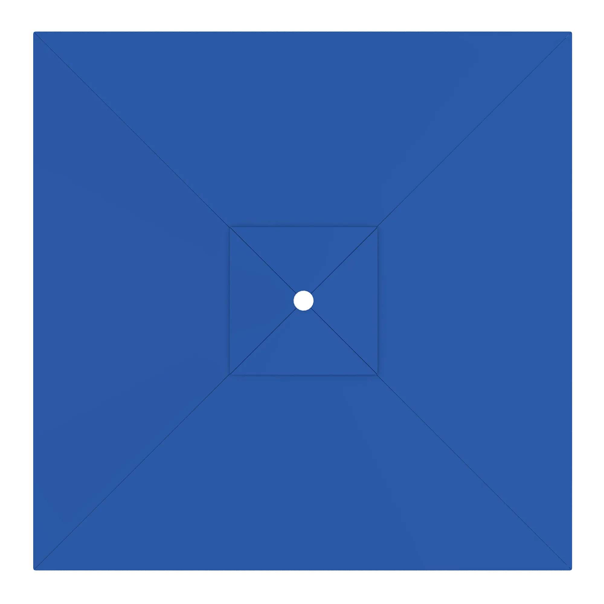 Sonnenschirm Bespannung für interpara Sonnenschirm | 3 x 3 m, quadratisch, blau