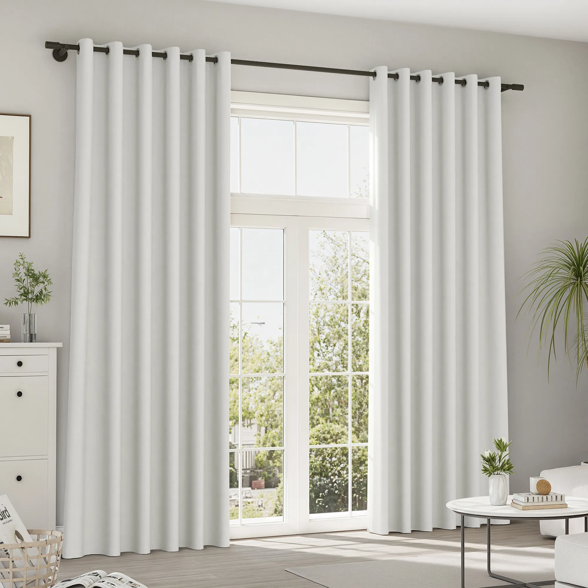 Rideaux et voilages Pure Line | Plush, obscurcissement total, blanc