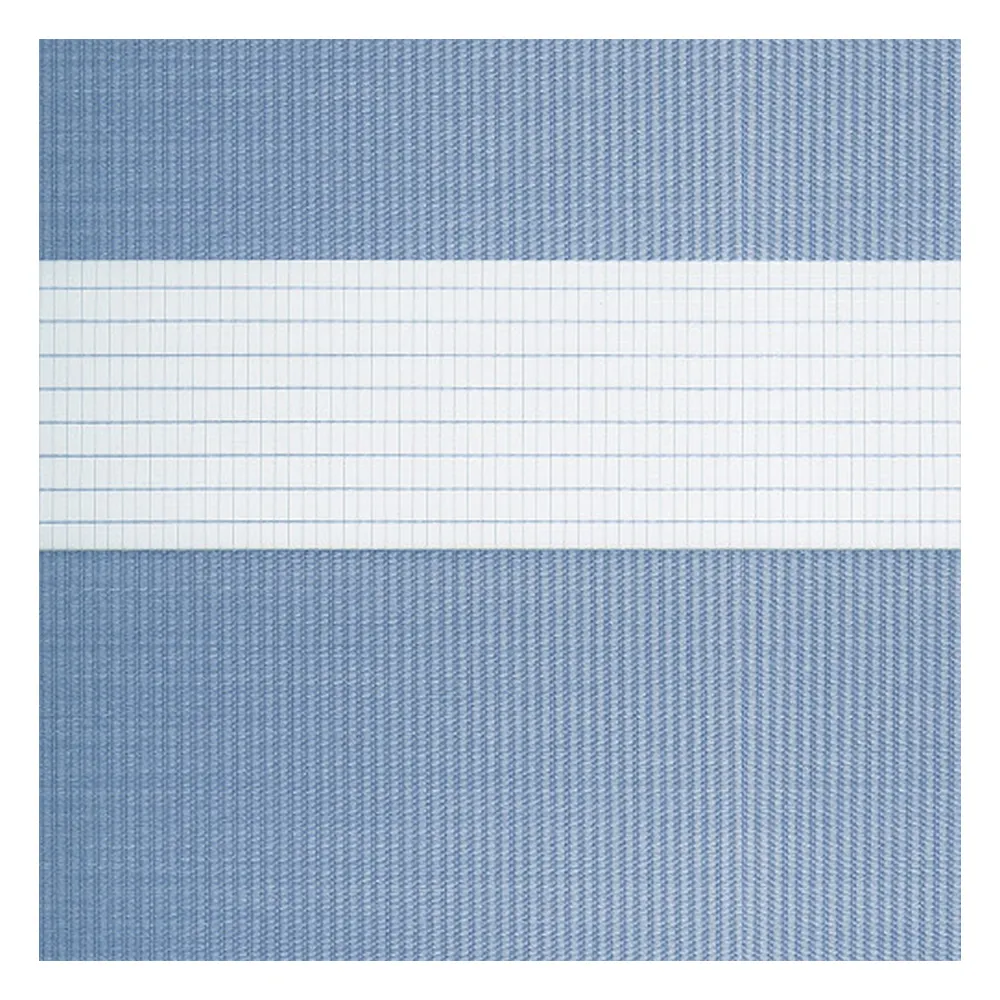 Stoffmuster für Doppelrollo nach Maß | F7815 blau / lichtdurchlässig / Autumn  Stoffmuster für Doppelrollo nach Maß | F7815 blau / lichtdurchlässig / Autumn