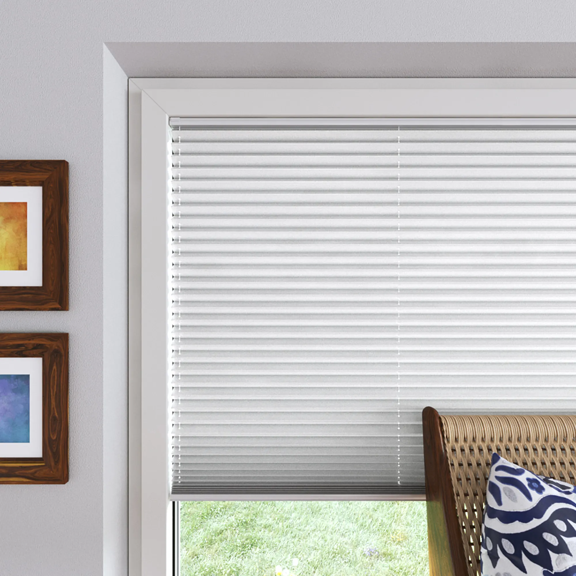 Faltstore-Plissee mit Seitenführung nach Maß | DELPHOS-System