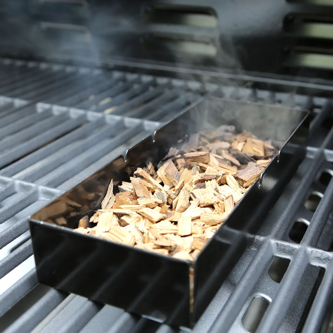 Räucherbox | viereckig, emailliertem Stahl auf Grill