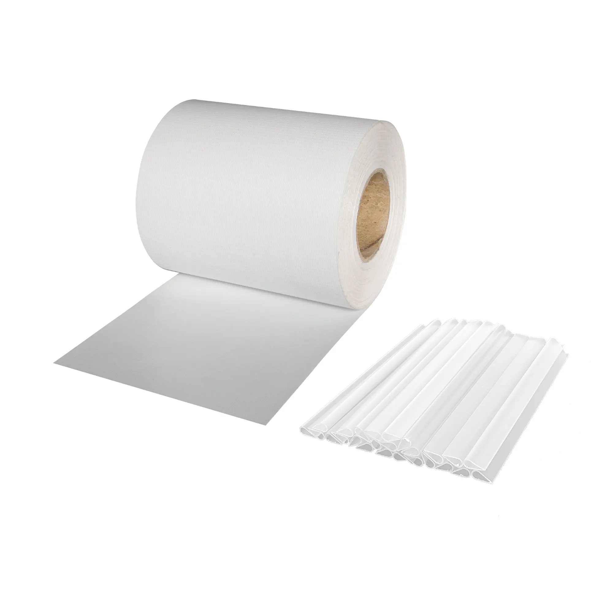 Rullo di strisce di protezione in PVC con aspetto di arenaria e elementi di fissaggio