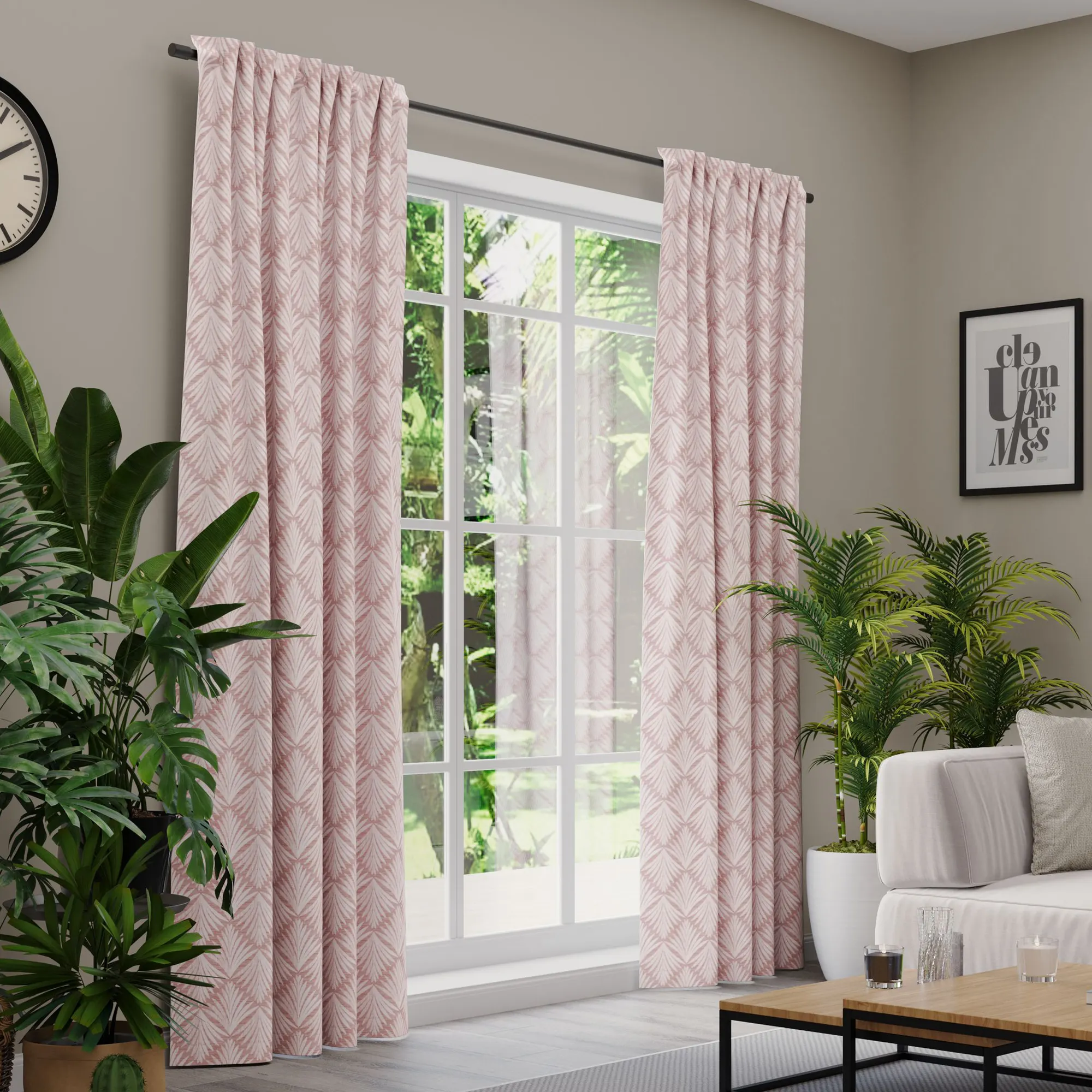 Premium Line Gardinen und Vorhänge | Shiny Palace, blickdicht, rosa 