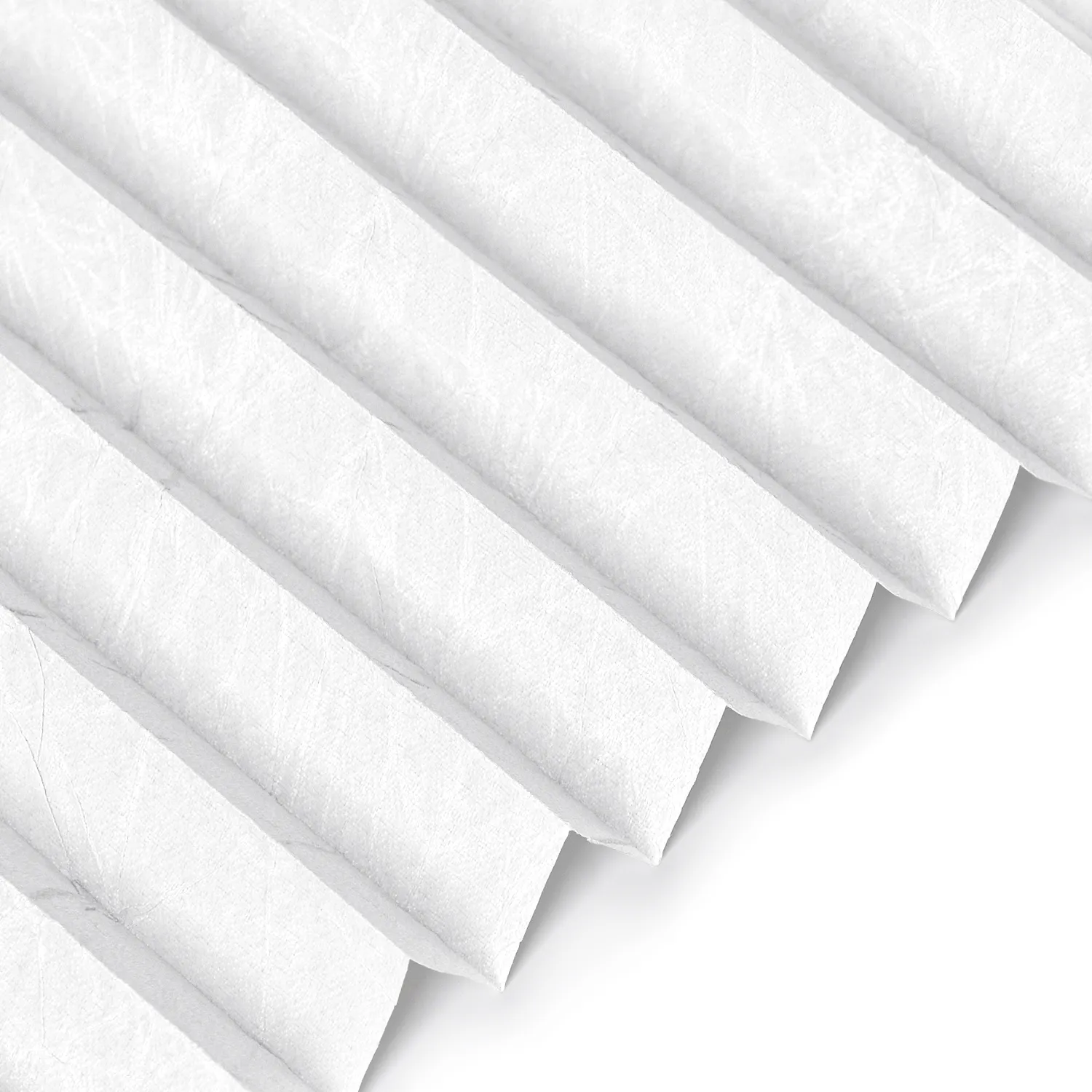 Échantillon tissu pour store plissé sur mesure | C201CH blanc / translucide / CH Crush