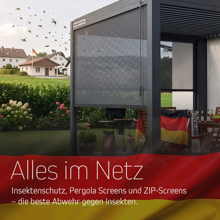 Insektenschutz und Screens nach Maß – für einen Sommer voller Frischluft, Schatten und Komfort.