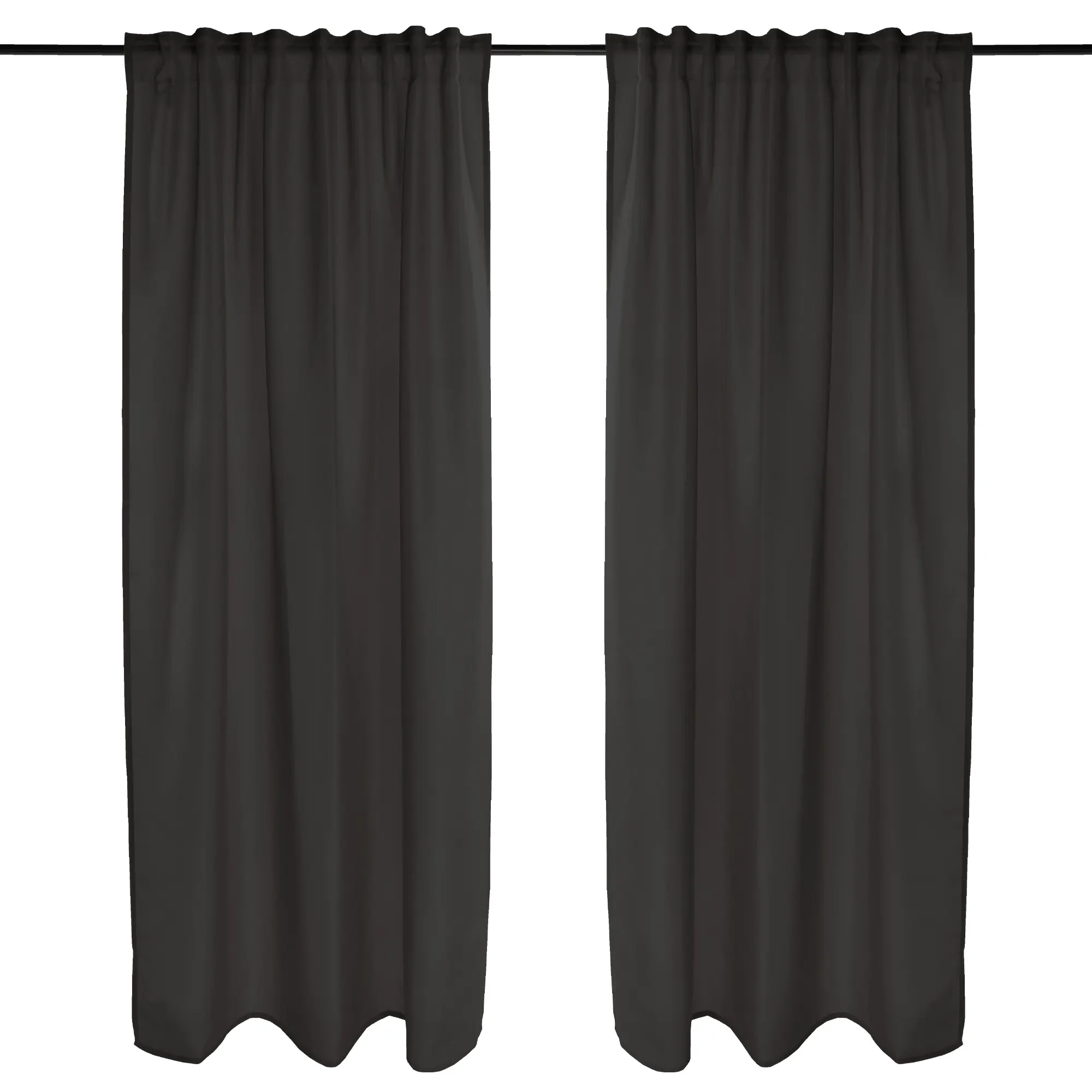 Tenda con nastro combinato e struttura in lino, vista dettagliata del lato della stanza e della finestra