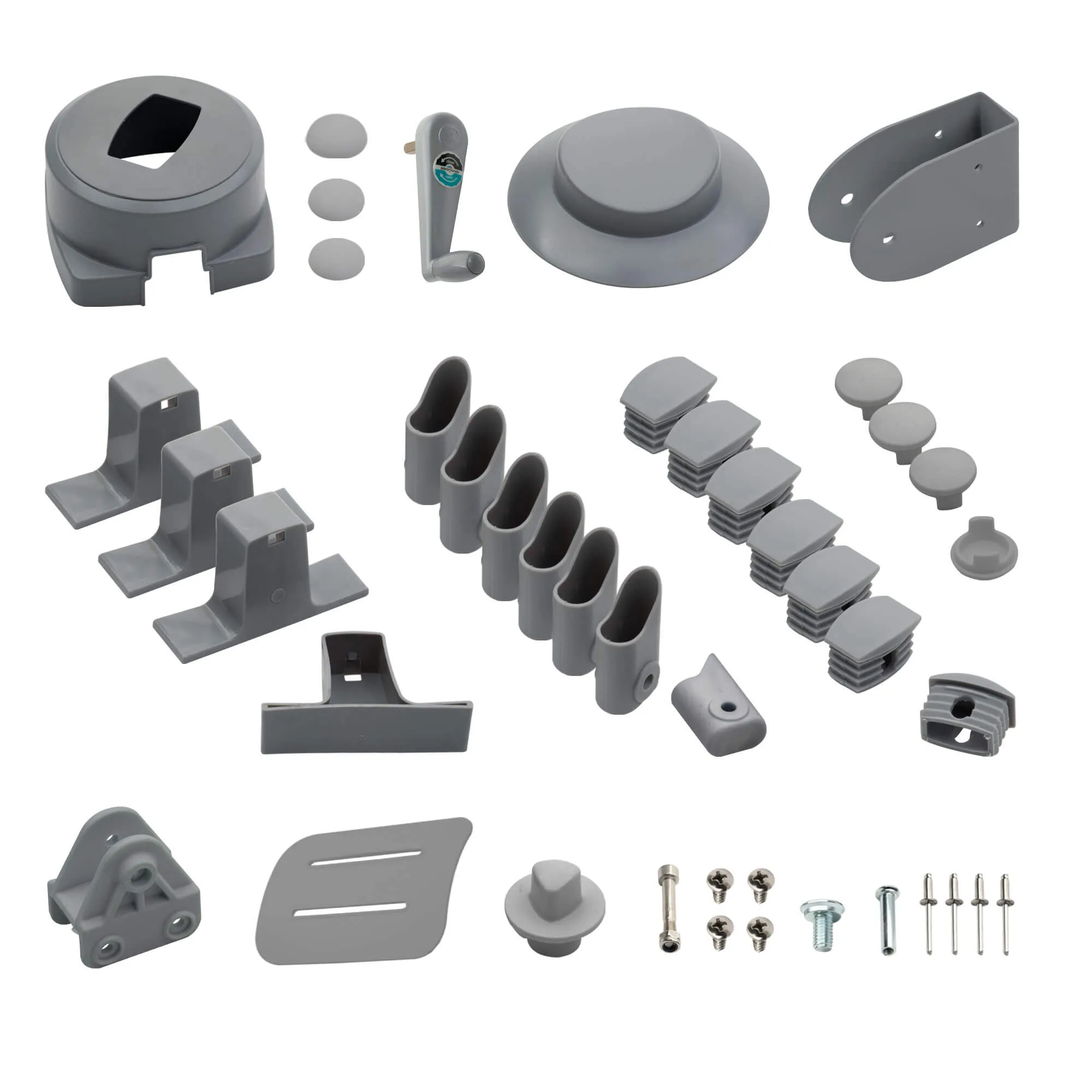 Kit de pièces de rechange pour parasol déporté parapenda (Plus) | 3,5 m, rond, argenté