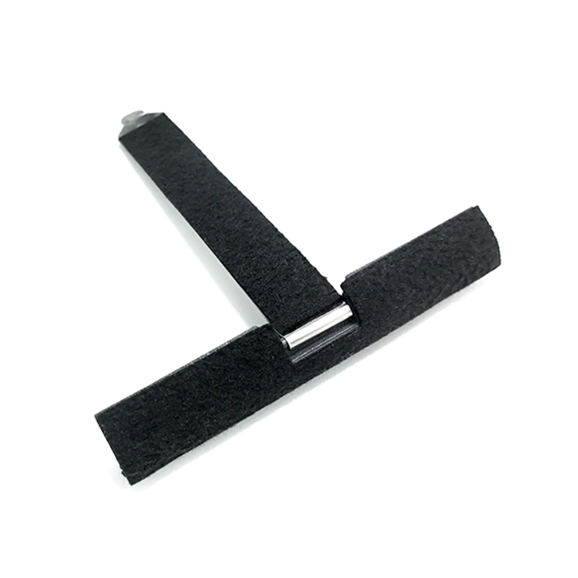 Gancio a nastro in acciaio con molla di sicurezza e protezione antigraffio a forma di T