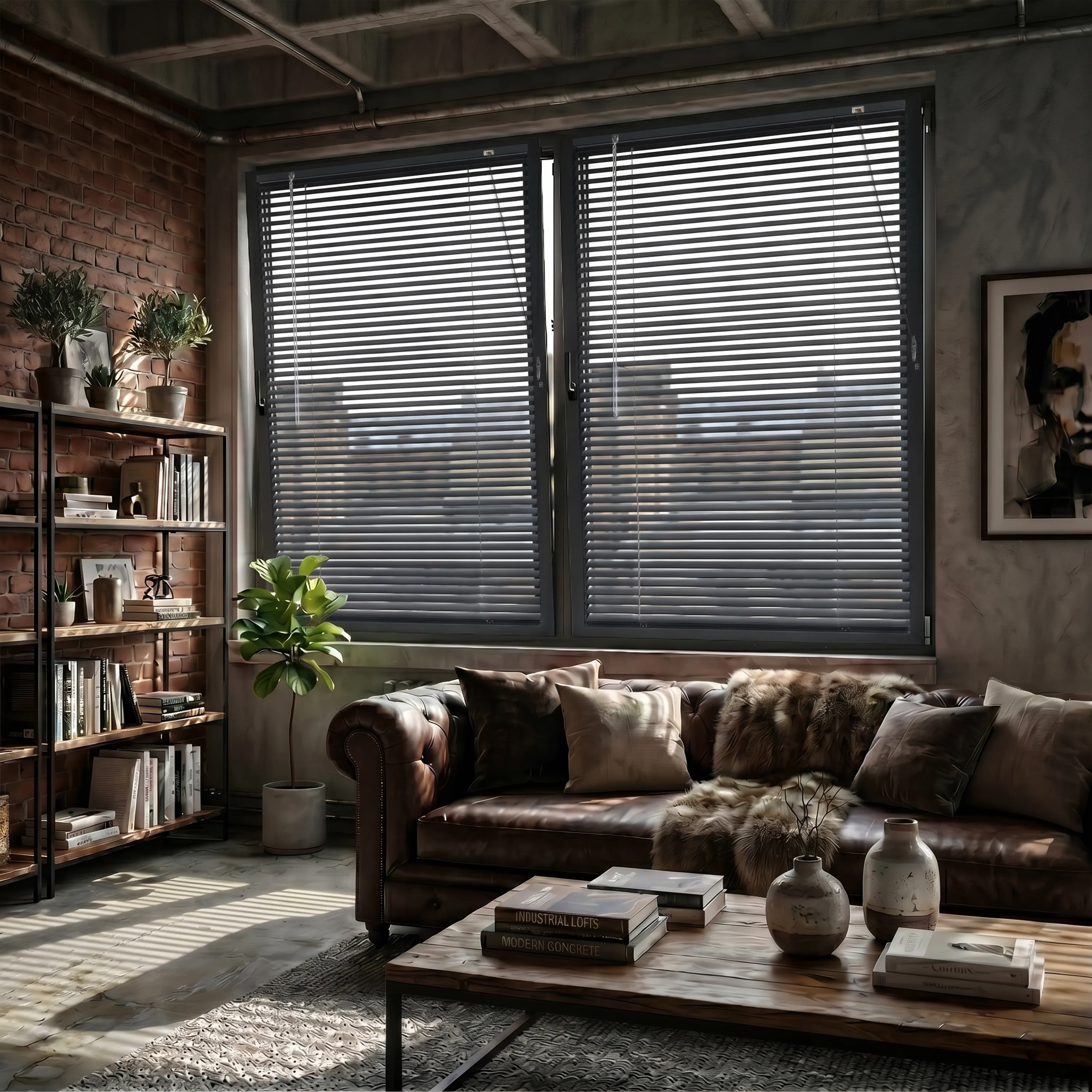 Veneziana in alluminio LightLess Prime | 25 mm, oscurante, 55 x 150 cm, grigio antracite opaco