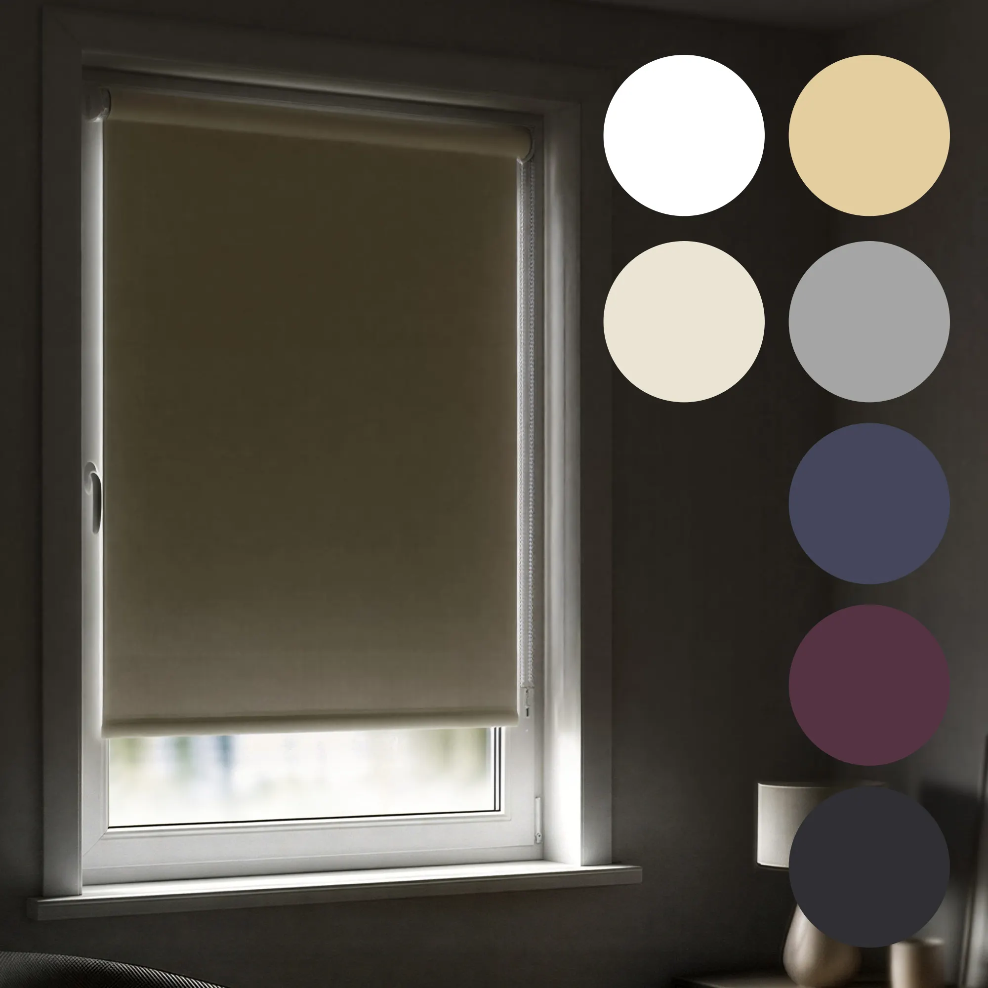 Roleta materiałowa zaciemniająca Tenebra (Rodzaj do wyboru)