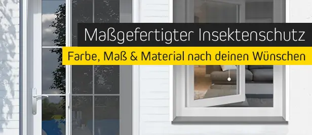 Maßgefertigter Insektenschutz an Tür und Fenster, individuell anpassbar