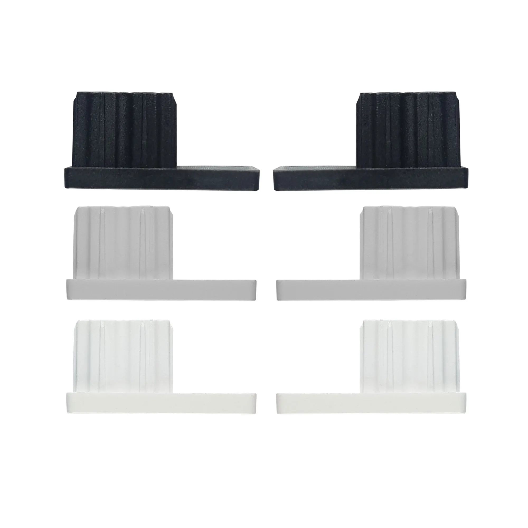 Verschlusskappe für Rollladen-Führungsschienen PP 45 (45 x 22 mm) (Typ nach Wahl)