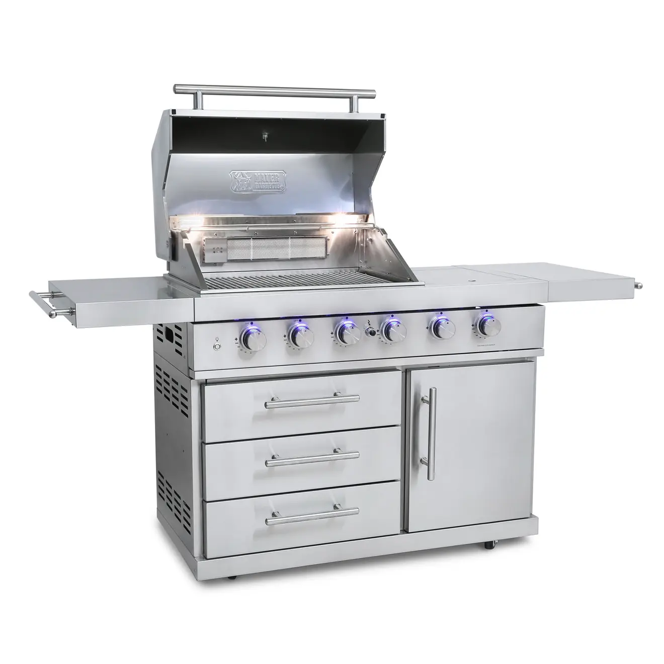 Ganzer MGG-442 Mastergrill mit weißem Hintergrund