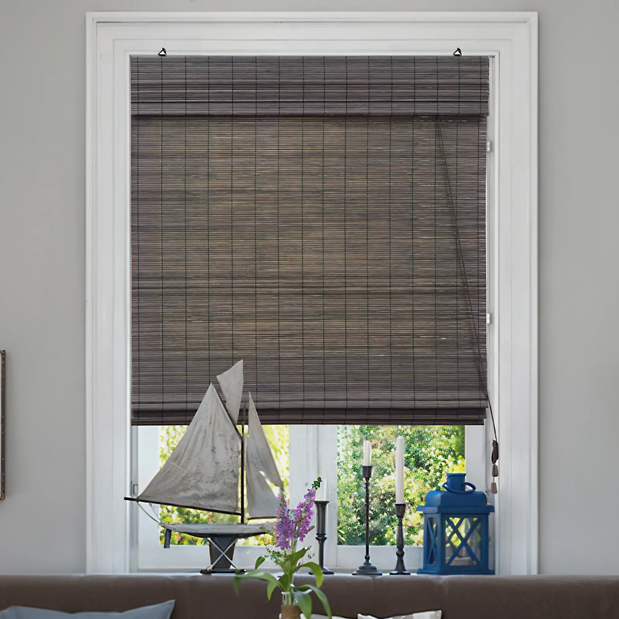 Tenda a pacchetto in bambù | 40 x 130 cm, marrone scuro