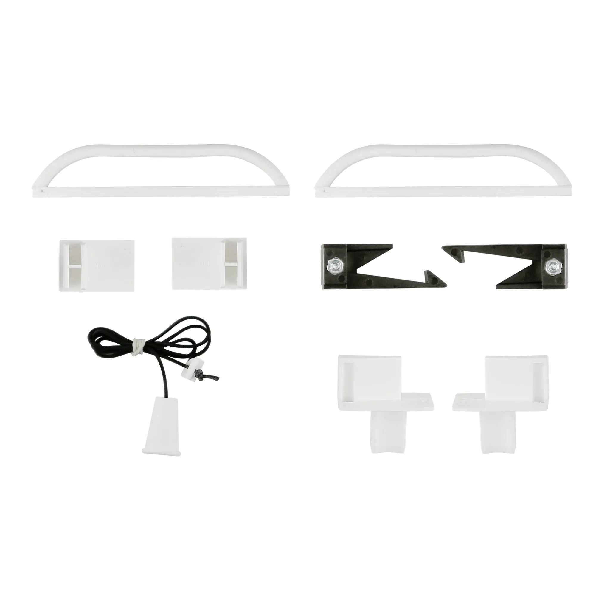 Kit de pièces de rechange pour stores extérieurs verticaux sur mesure / avec coulisses | blanc