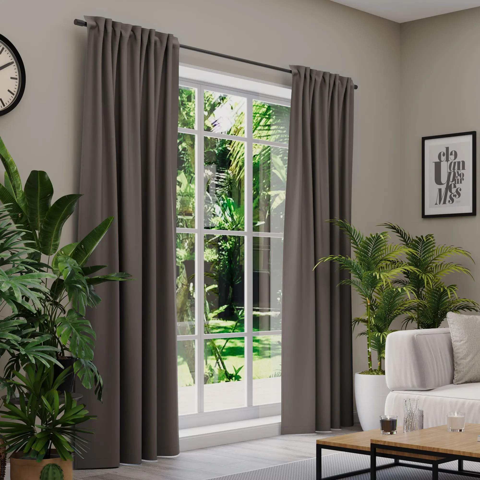 Premium Line Gardinen und Vorhänge | Nightfall, verdunkelnd, taupe 