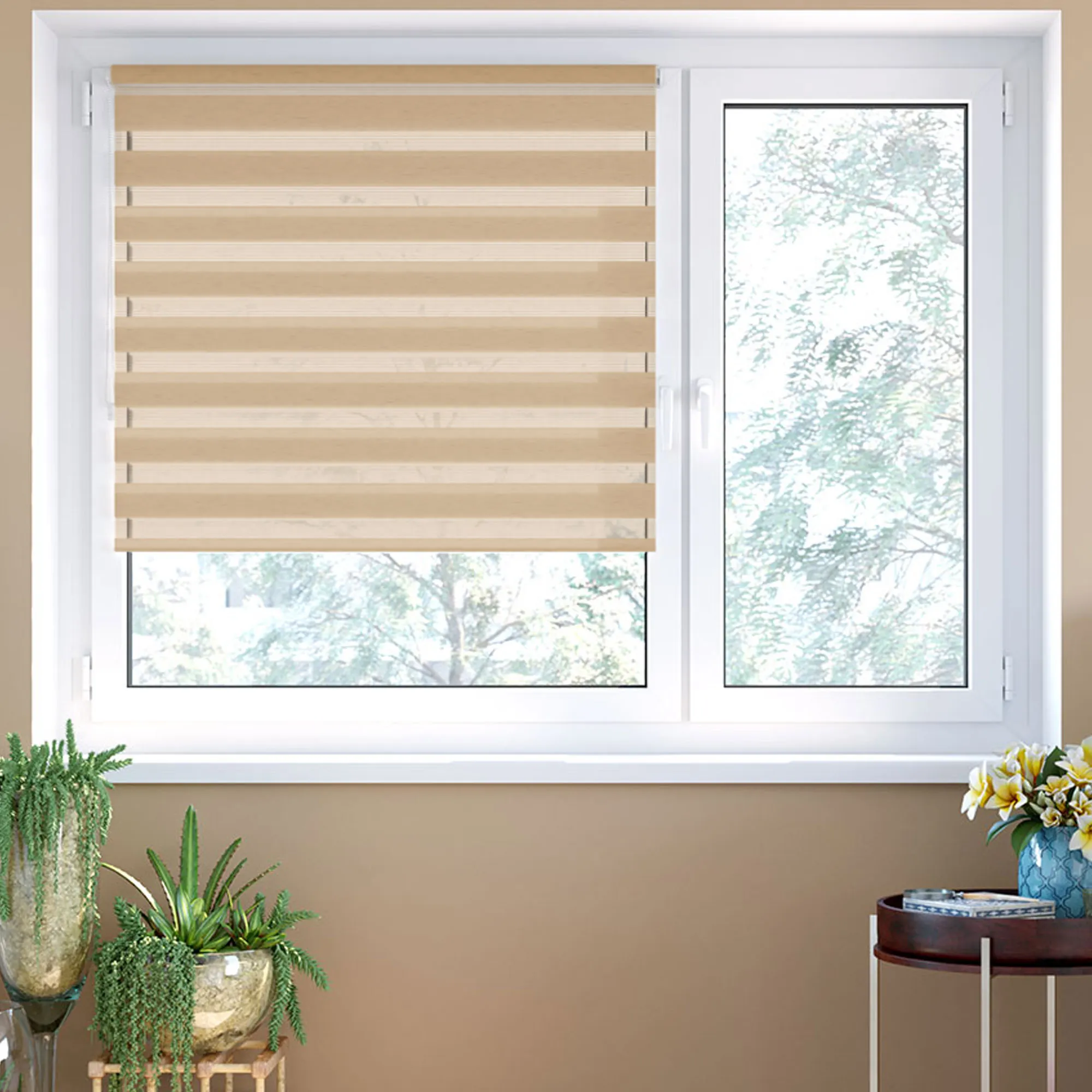 Elektrisches Smart Doppelrollo nach Maß