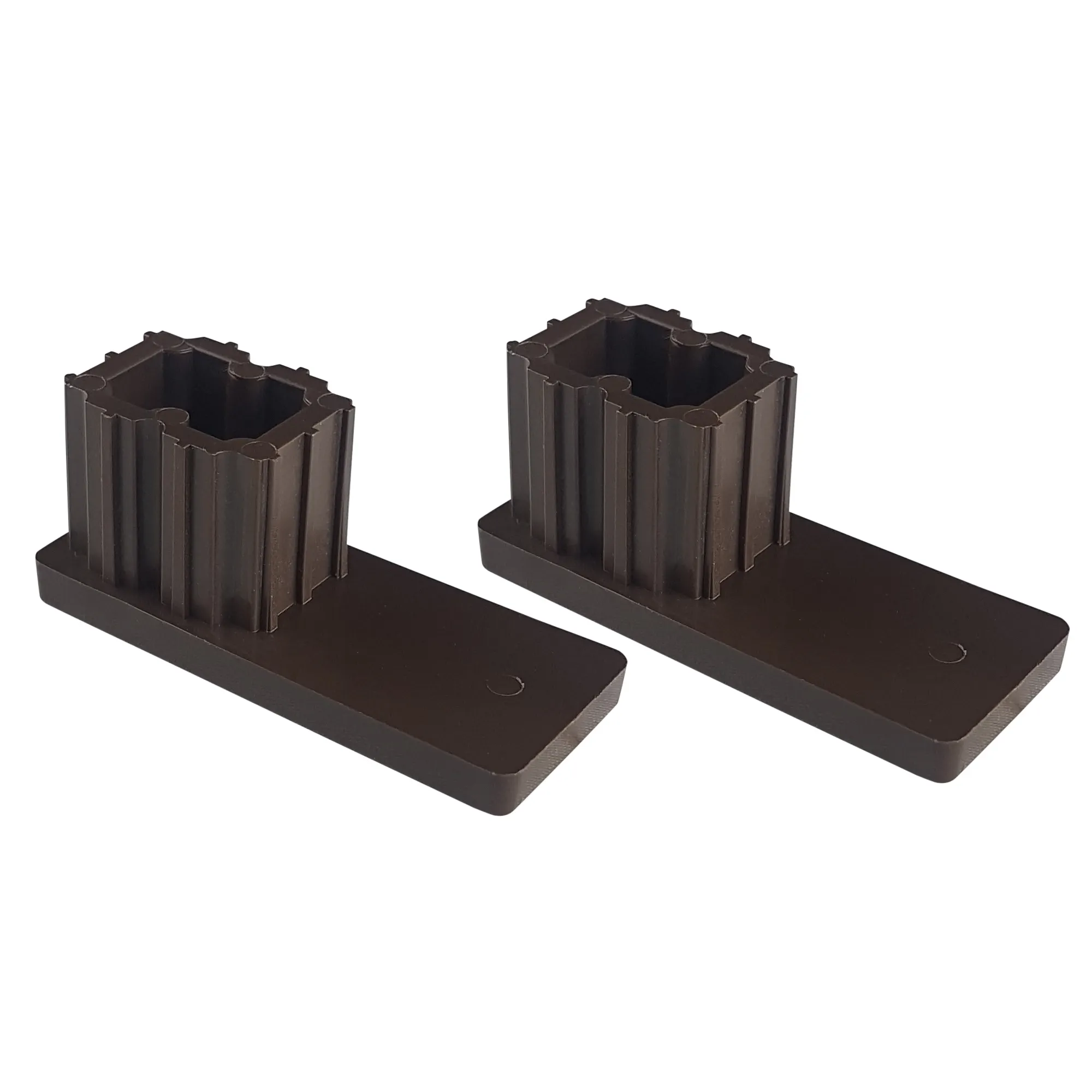 Zaślepka do prowadnic roletowych PP 53 (53 x 22 mm) | brązowy, 2 sztuki