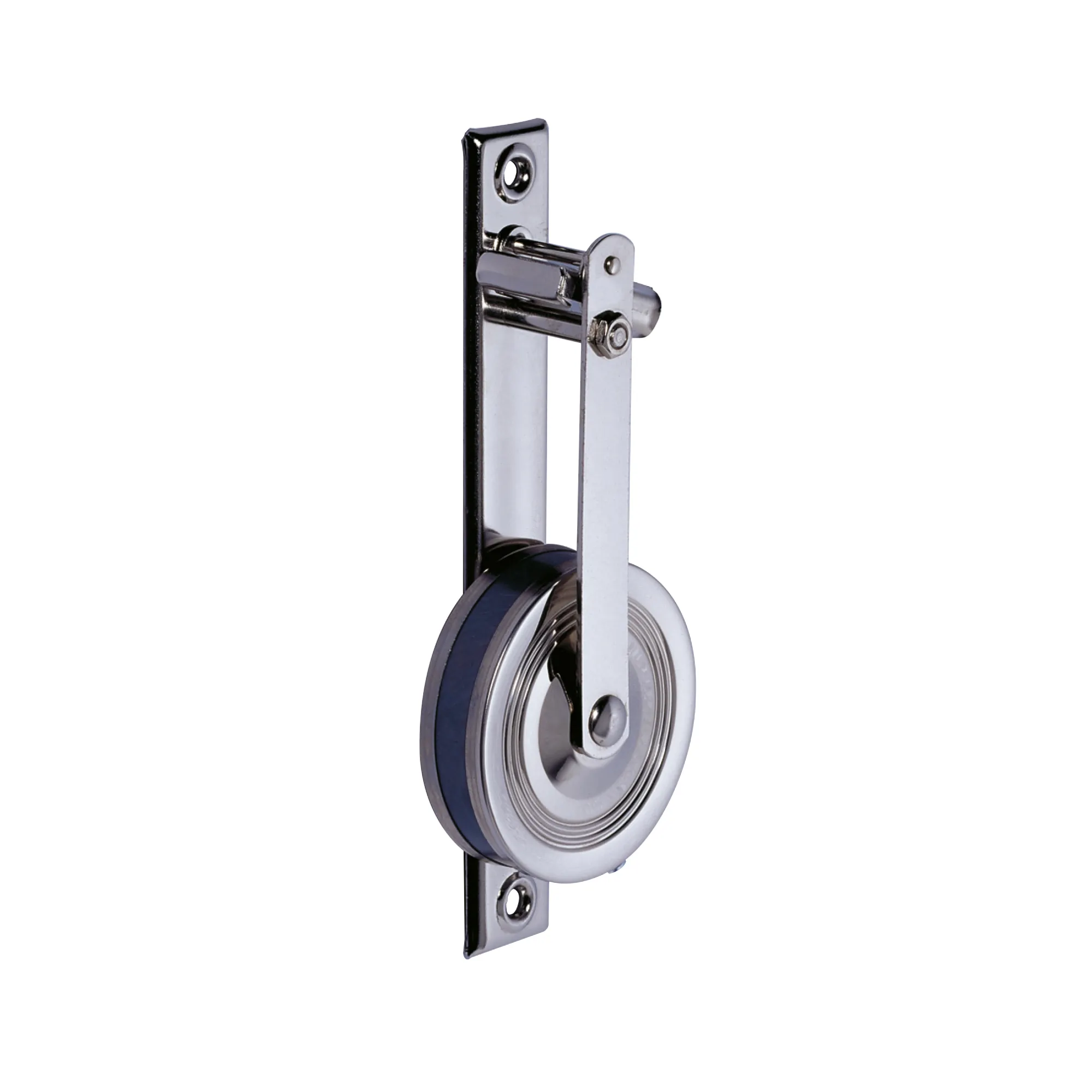 Błyszczący zwijacz taśmy natynkowy przykręcany | Standard / z miejscem na taśmę 11 m / niklowany