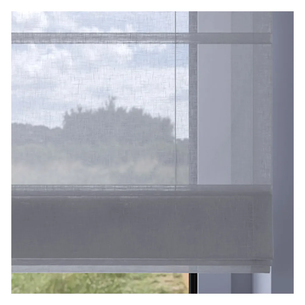 Muestra de tejido para estor plegable a medida | 04 gris / traslúcido / Tivoli