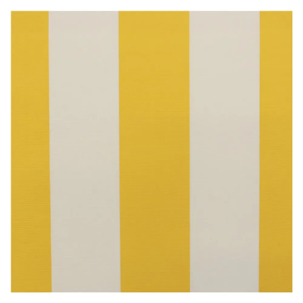 Muestra de tejido para toldo, faldón y estor de  balcón | R-055 amarillo blanco, Recasens