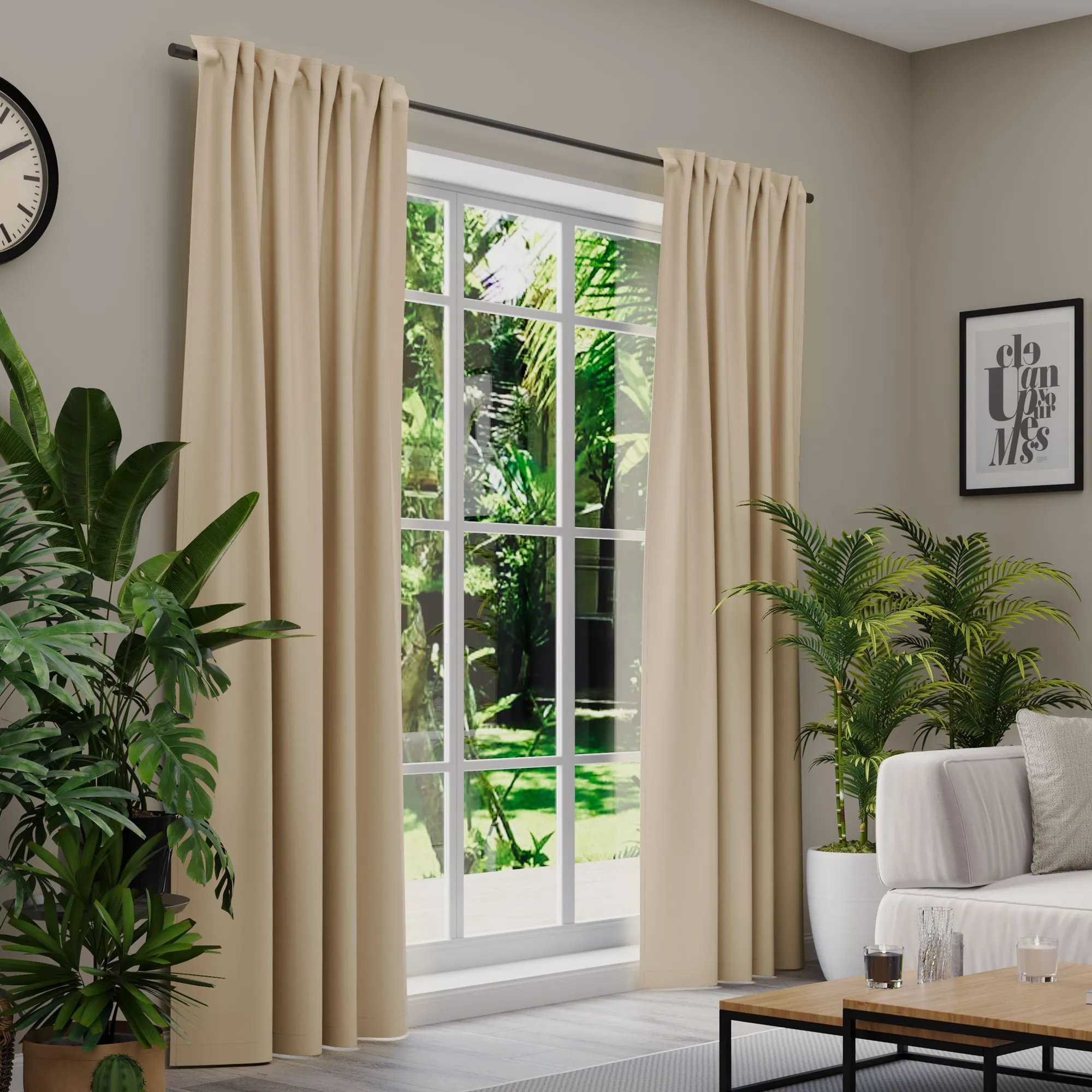 Premium Line Gardinen und Vorhänge | Nightfall, verdunkelnd, creme