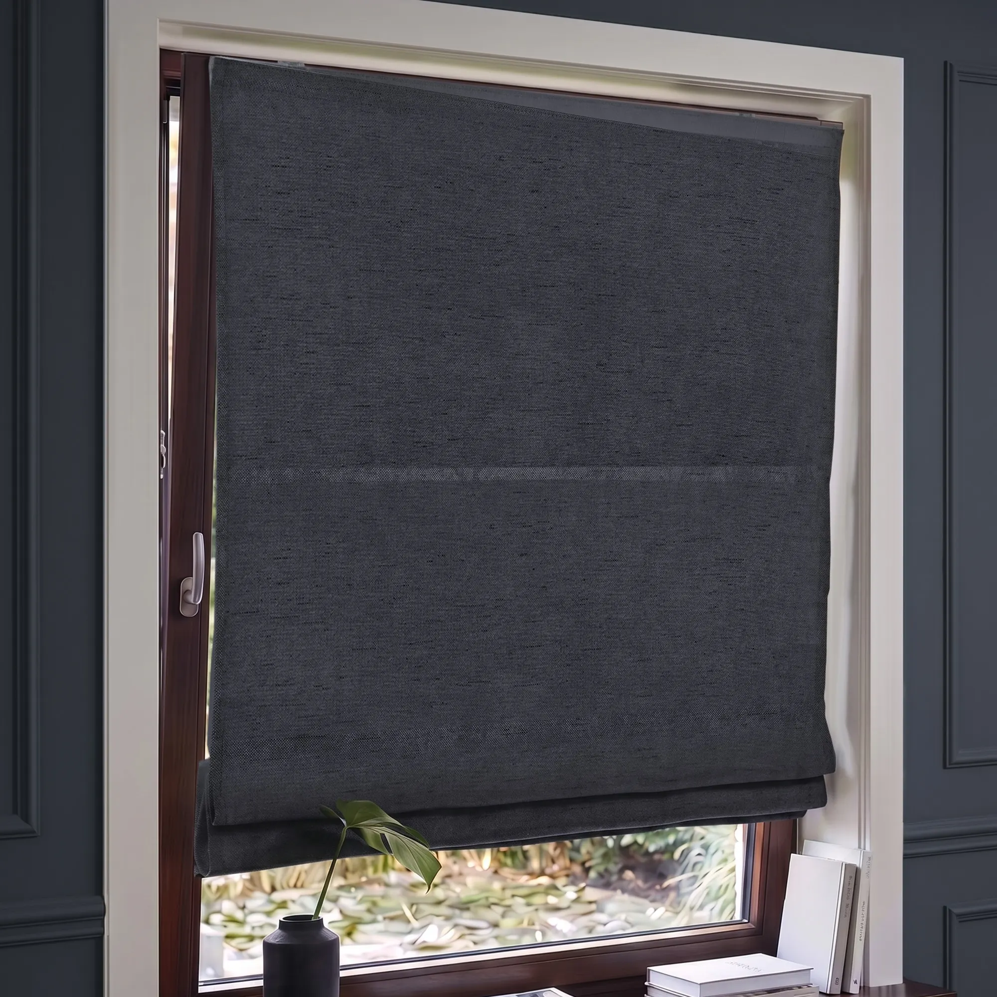Ivora Premium Raffrollo | 80 x 130 cm, anthrazit, vollverdunkelnd