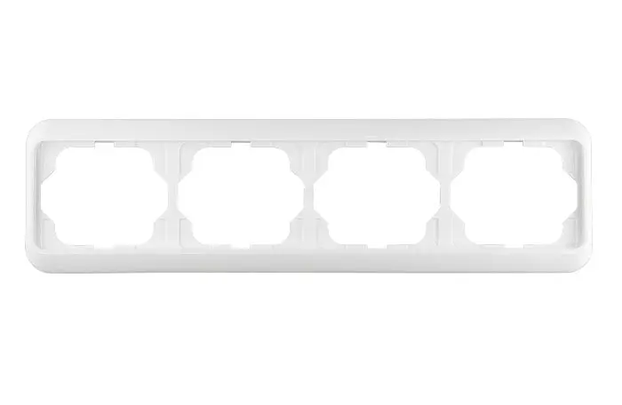 Vierfacher Rahmen für Schalter oder Steckdosen, horizontal angeordnet