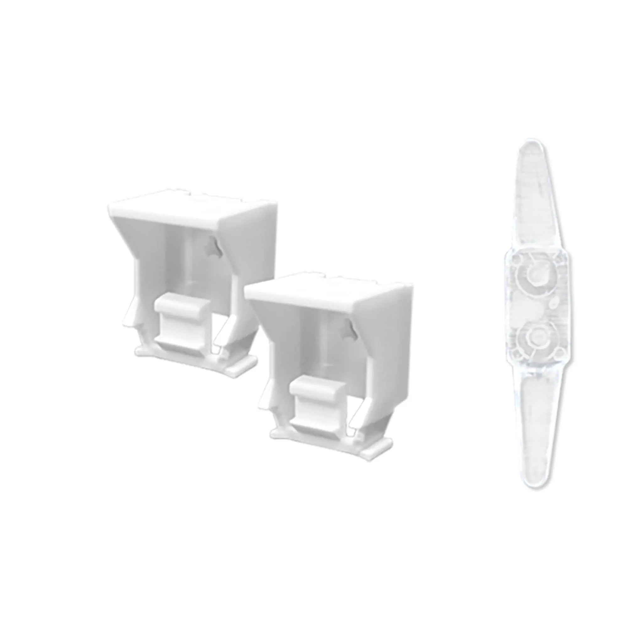 Set di ricambi per tende a rullo con tre supporti e un componente trasparente