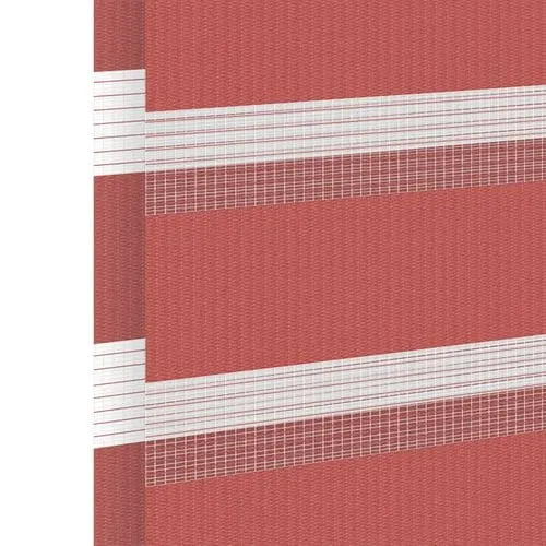 Échantillon tissu pour store enrouleur jour nuit sur mesure | S-04 rouge / translucide / Tulum