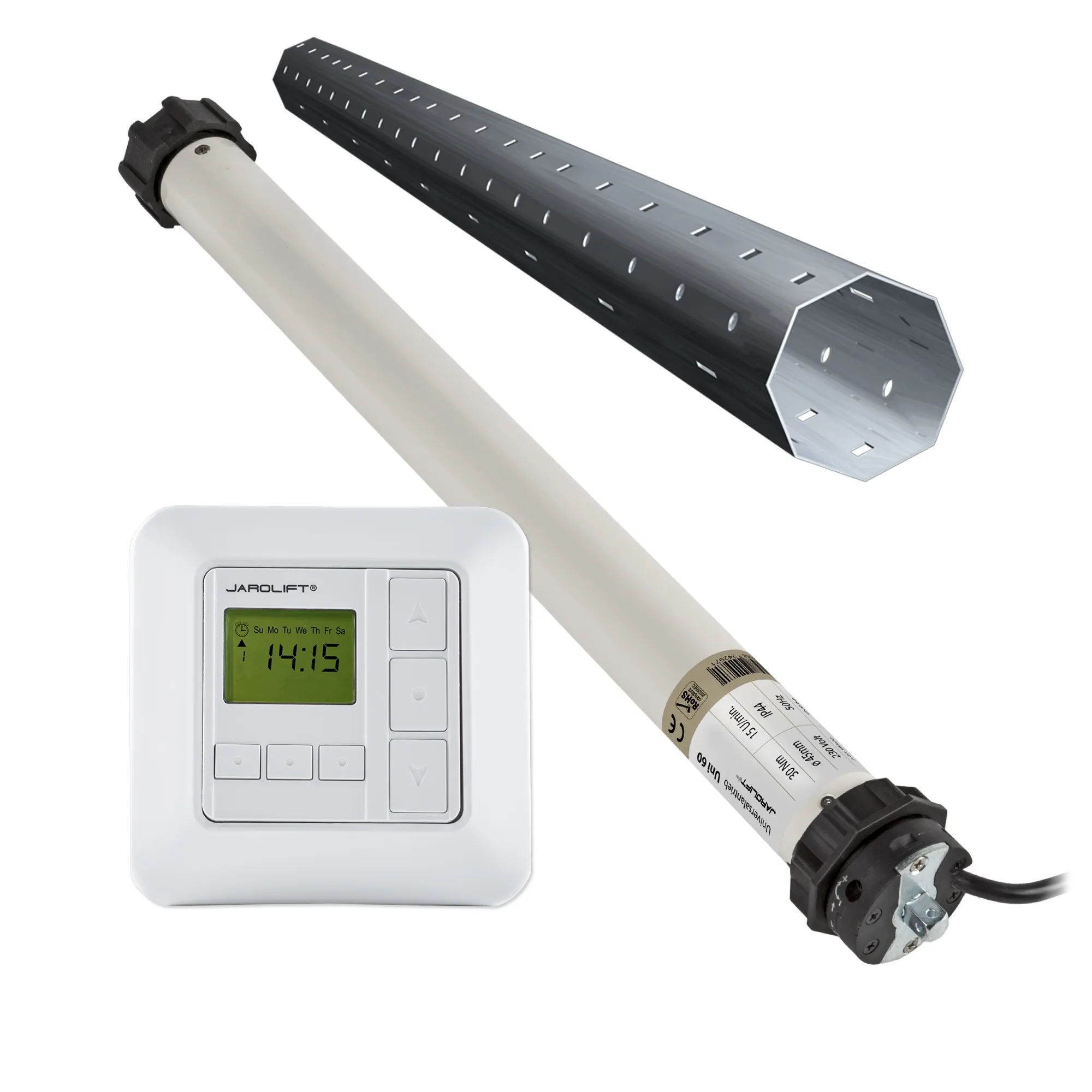 Moteur de volet roulant Universel | UNI60 (30 Nm / SW60) + Sevenlogic Comfort + Kit tube neuf 1